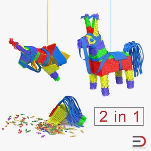 3D mexican donkey pinata