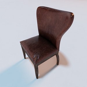 3d 1940s wingback chair