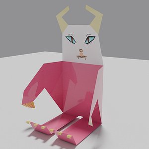 Paper demon or origami 3D model