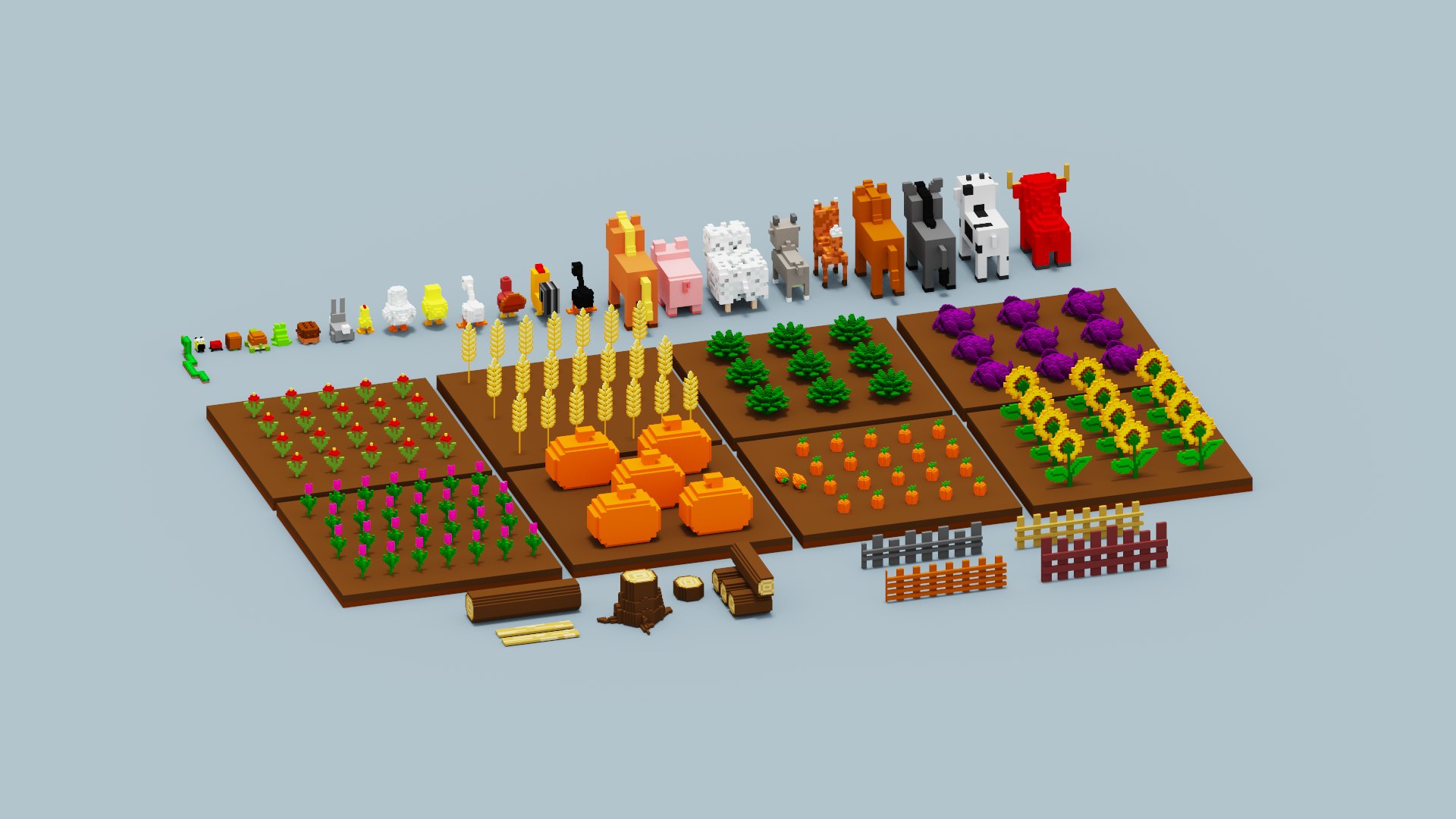 3D Voxel Farm Pack model https://p.turbosquid.com/ts-thumb/am/KXrcAU/Z5/spin202304190033060006/png/1681859364/1920x1080/fit_q87/dfdcdd1a71231e80e100f1b6e954067c99952ffd/spin202304190033060006.jpg