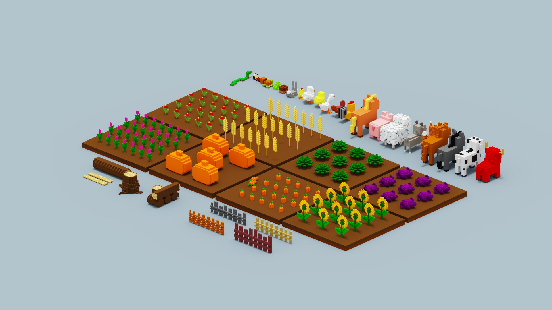 3D Voxel Farm Pack model https://p.turbosquid.com/ts-thumb/am/KXrcAU/j4/spin202304190033060008/png/1681859377/1920x1080/fit_q87/1660529988031fd9e7bb0ce32eb5a6a460a1fa90/spin202304190033060008.jpg
