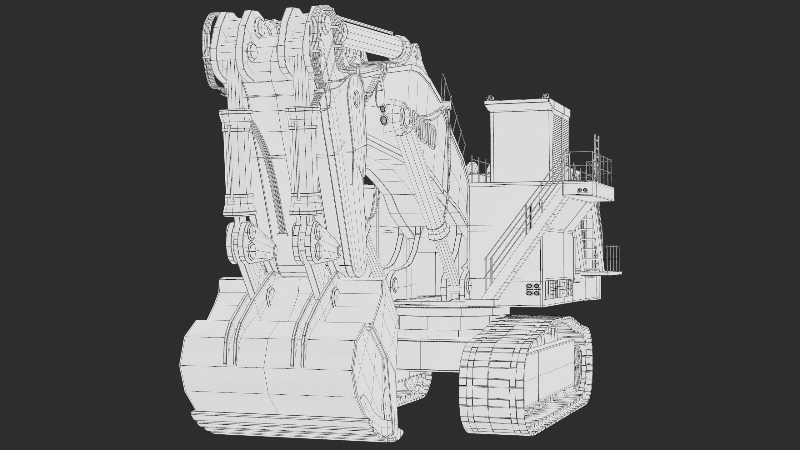 矿用挖掘机 利勃海尔 R9800 PBR3D模型 - TurboSquid 1712476