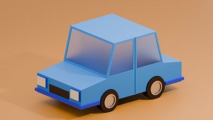 Car Sedan Low Poly 3D