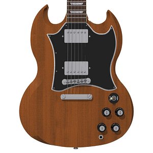 3d guitar gibson sg model
