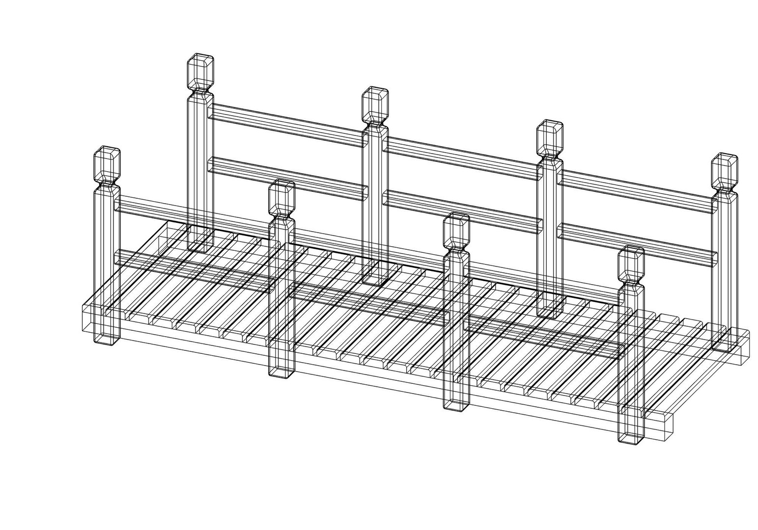 Wooden Bridge Model - TurboSquid 1965367