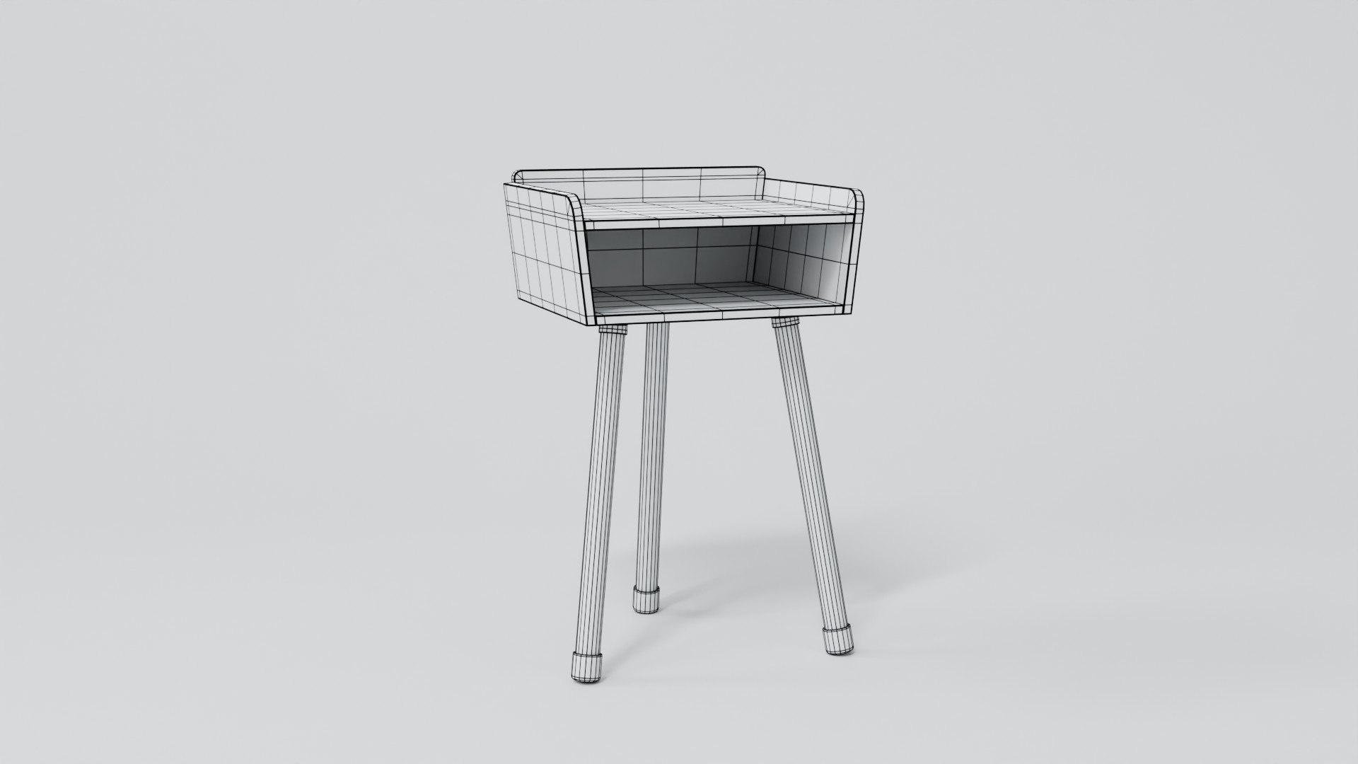 3D Model Of A Vintage Wooden School Table For Small Children 3D Model ...