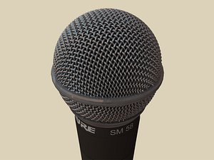 shure sm-58 microphone 3d obj