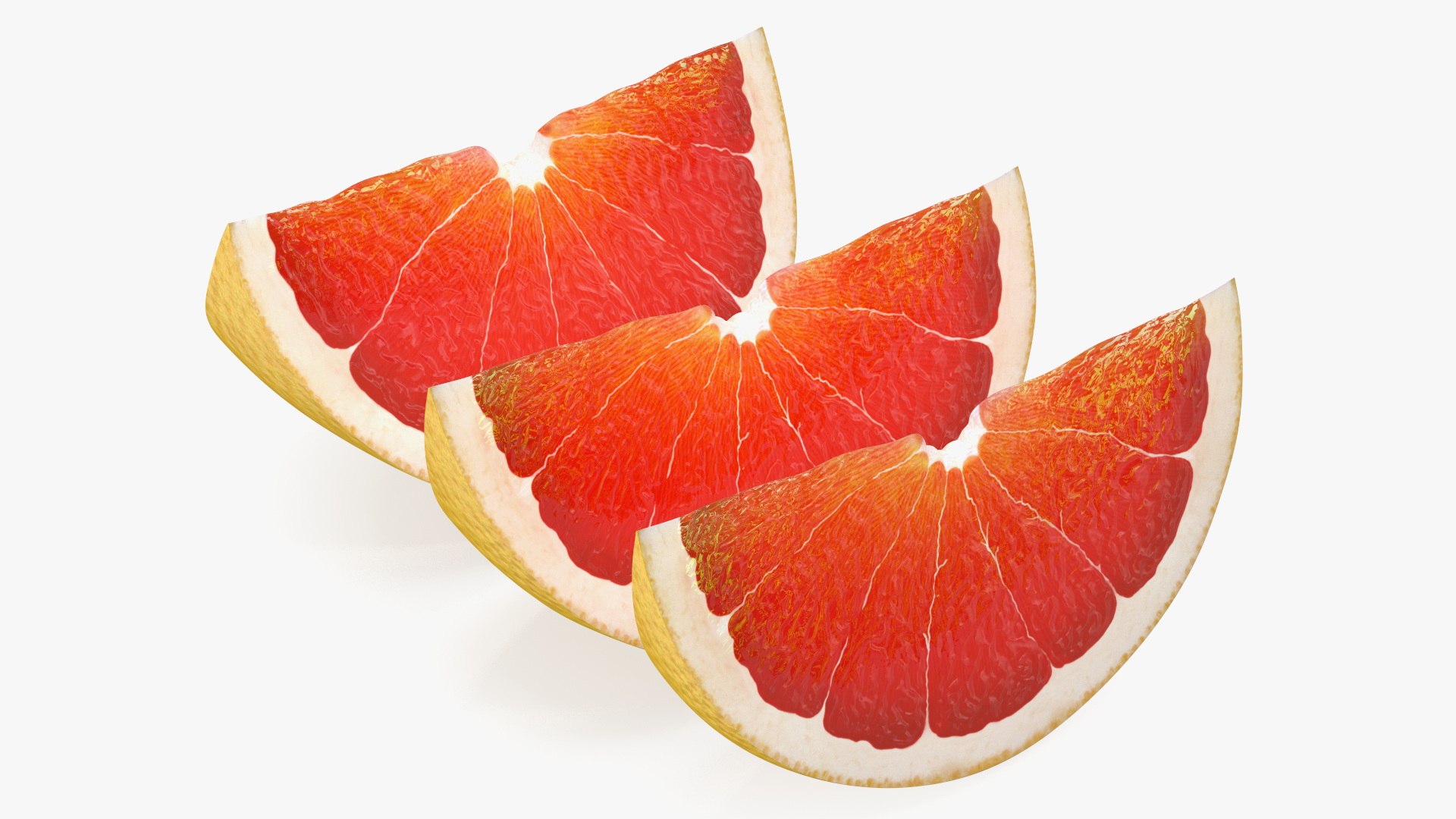 Sliced Grapefruit 3D model preview