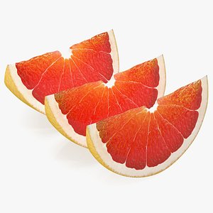 Sliced Grapefruit 3D model