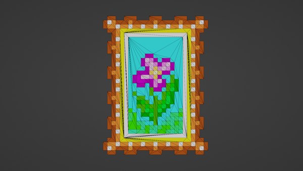modelo 3d Marco de fotos de Minecraft - TurboSquid 2215031