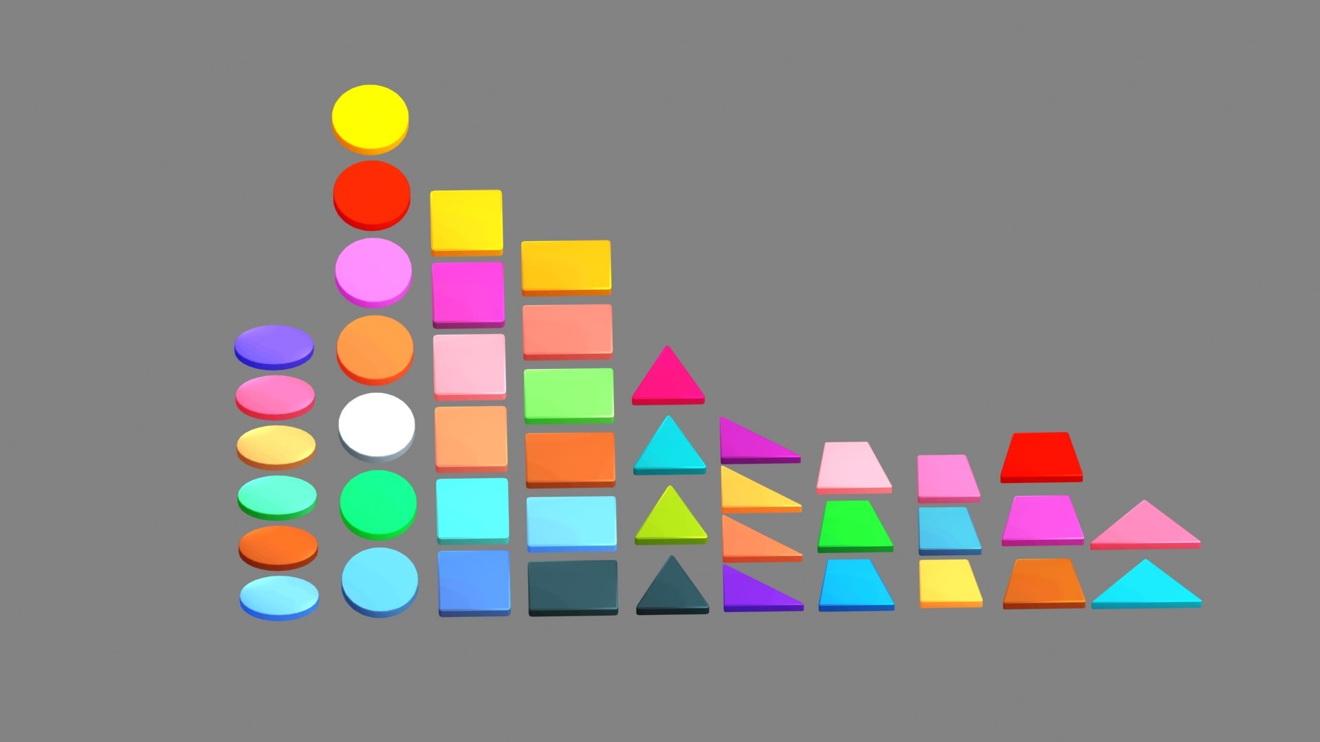 A Bunch Of Colorful Building Blocks 3D Model - TurboSquid 2112644