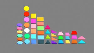 A bunch of colorful building blocks