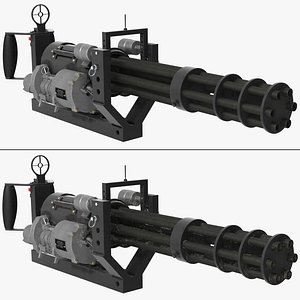 3D m134 minigun mounting bracket model