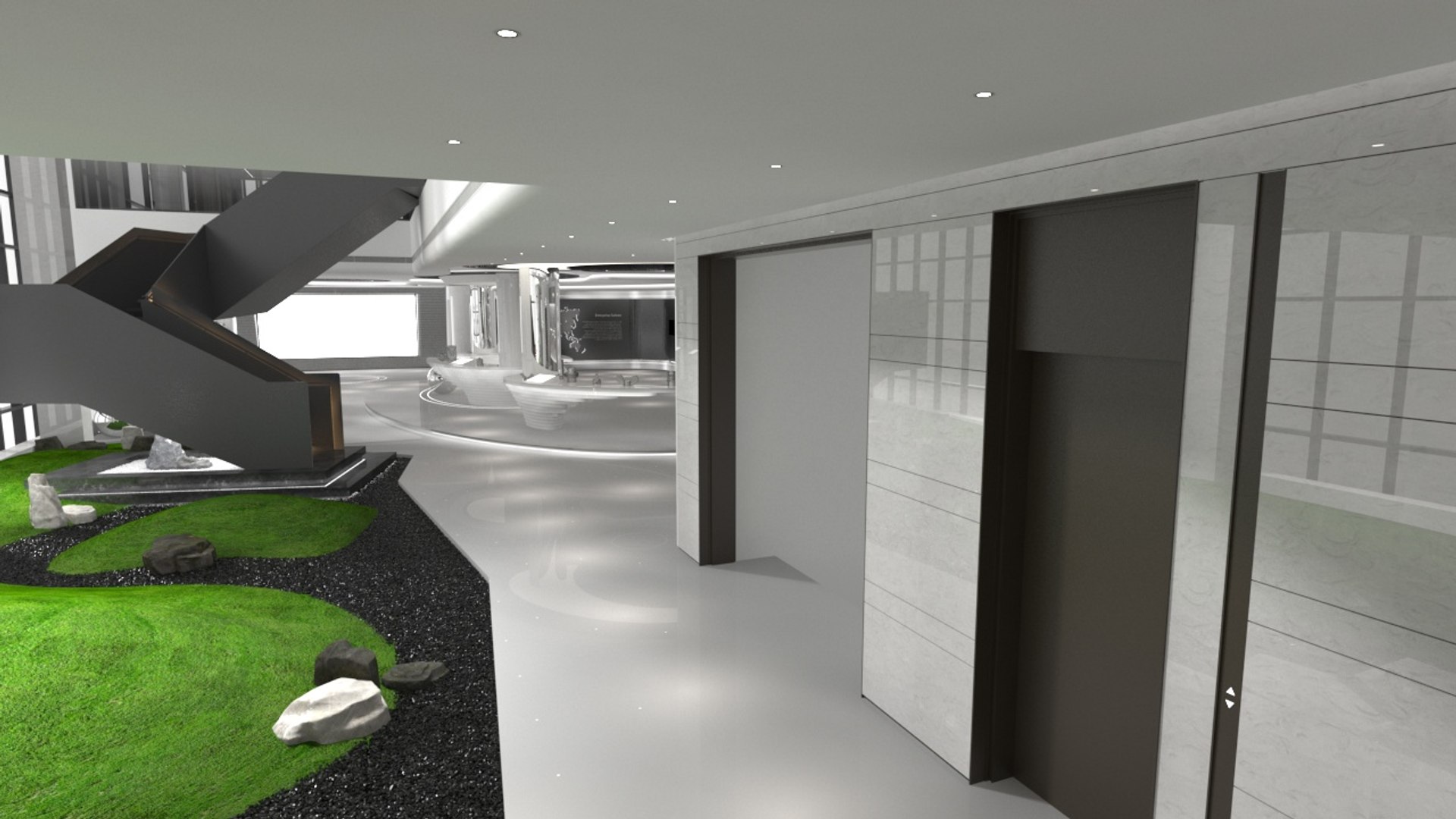 Exhibition Hall model - TurboSquid 2113678