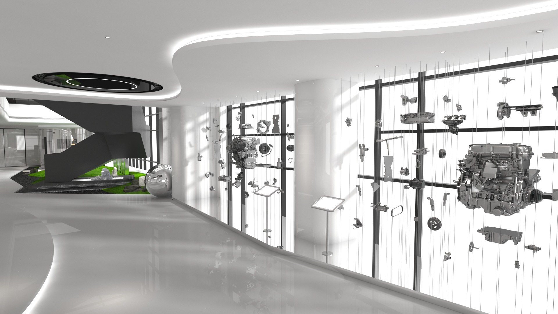 Exhibition Hall model - TurboSquid 2113678