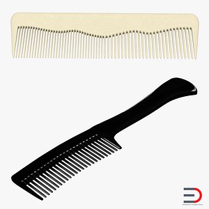 3d combs set realistic