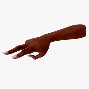 Afro American Female Victory Sign Pose 3D model