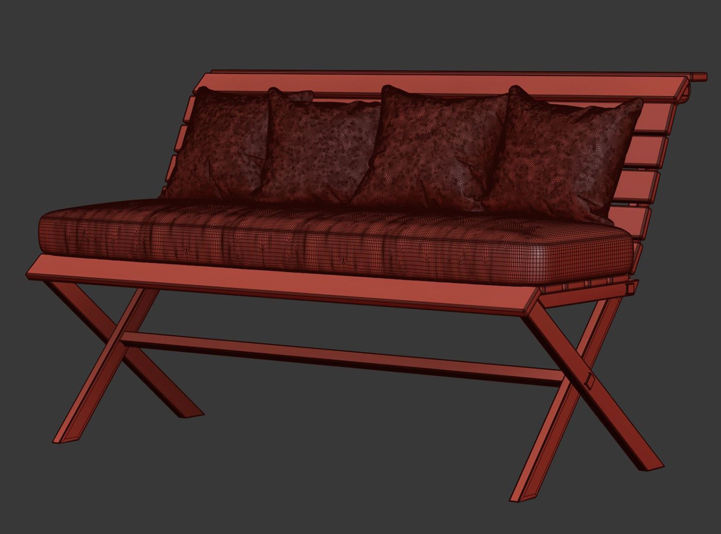 Eric Wooden Garden Bench 3D Model - TurboSquid 1997933