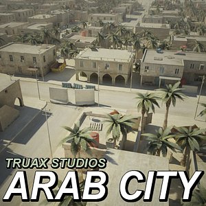 3d model large arab city street