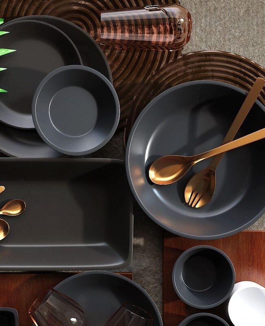 Modern tableware combination model 3D model - TurboSquid 2062651