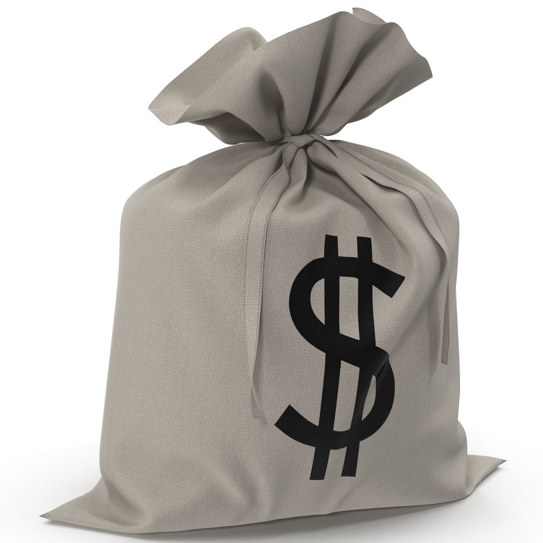Money Bag Dollar 3D model preview