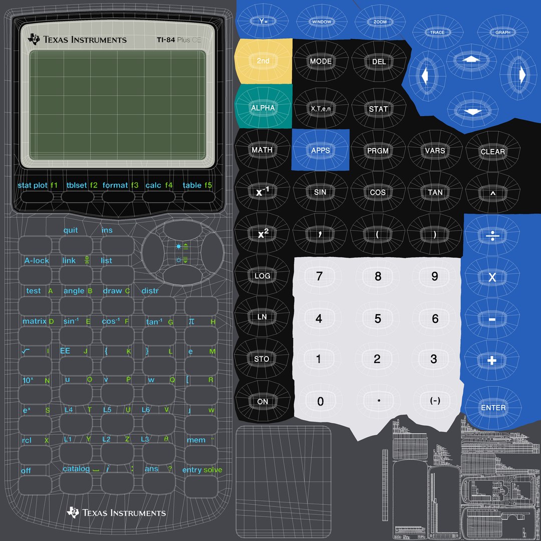 Graphing Calculator 3D Model - TurboSquid 1973113