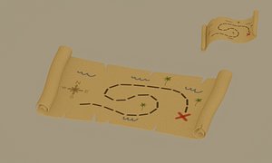 Pirate Map 3D model
