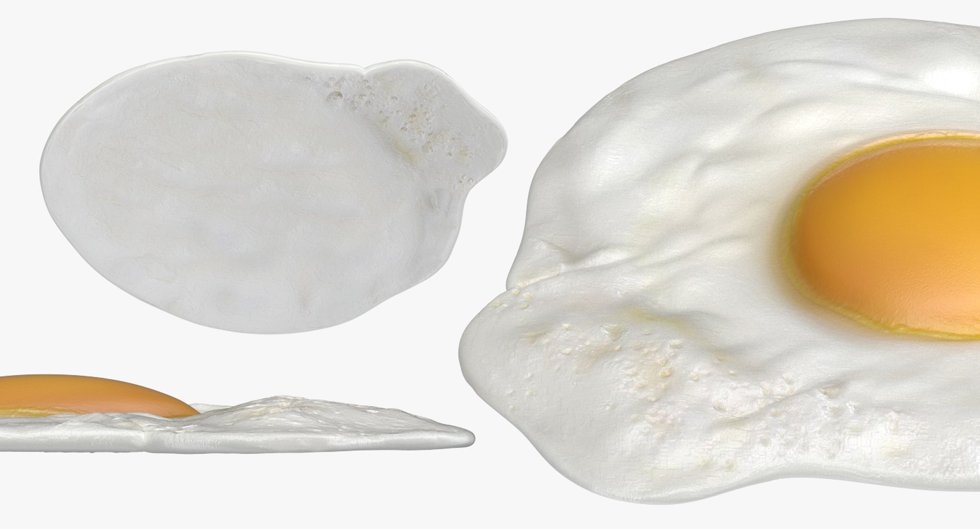 fried egg 3D model https://p.turbosquid.com/ts-thumb/an/Dko5nC/vZ3qiZ67/friedeggvray3dmodel005/jpg/1517634248/1920x1080/fit_q87/5f09adf519fe893e7611edefe1fbc716894623d7/friedeggvray3dmodel005.jpg
