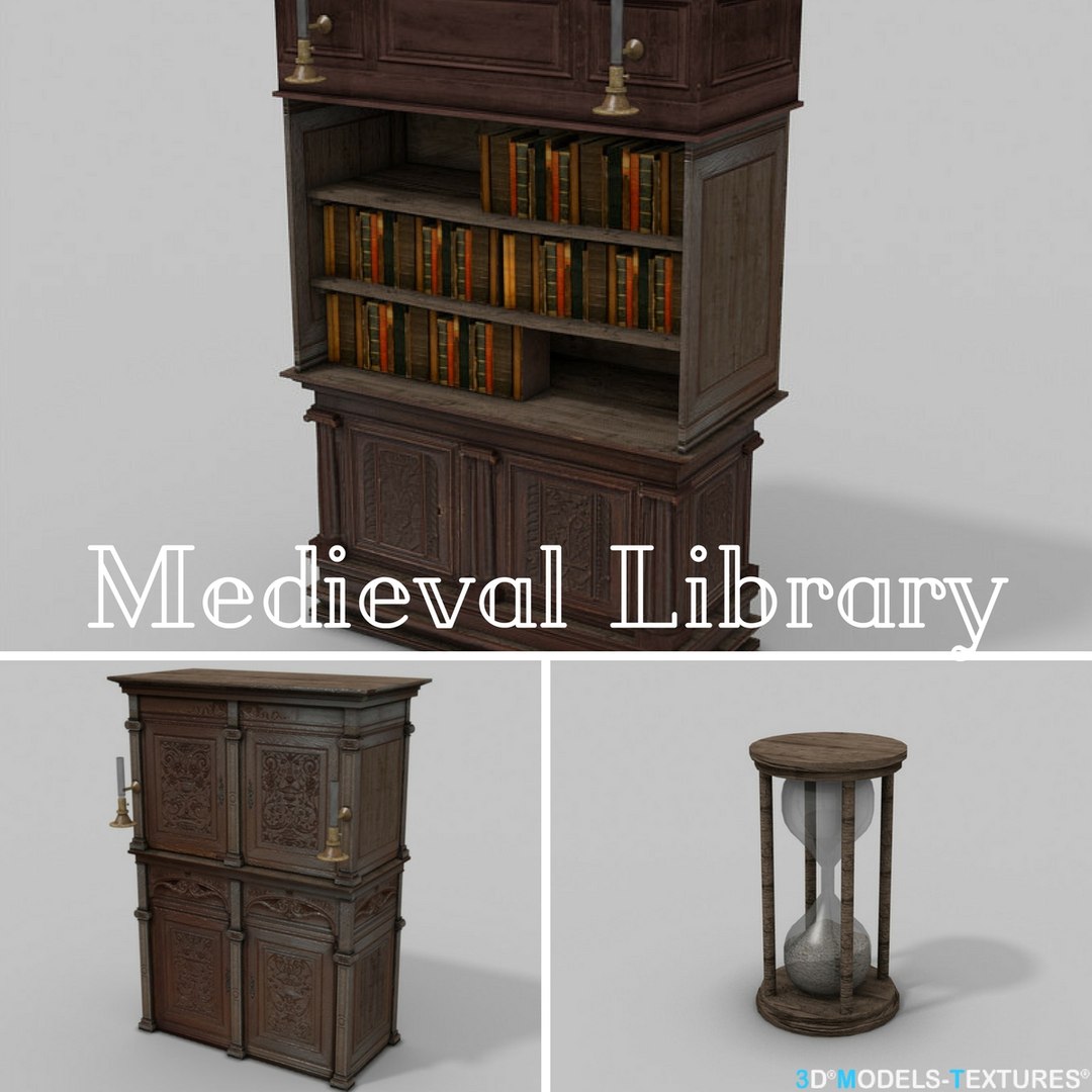 3D Medieval Library Model - TurboSquid 1214816
