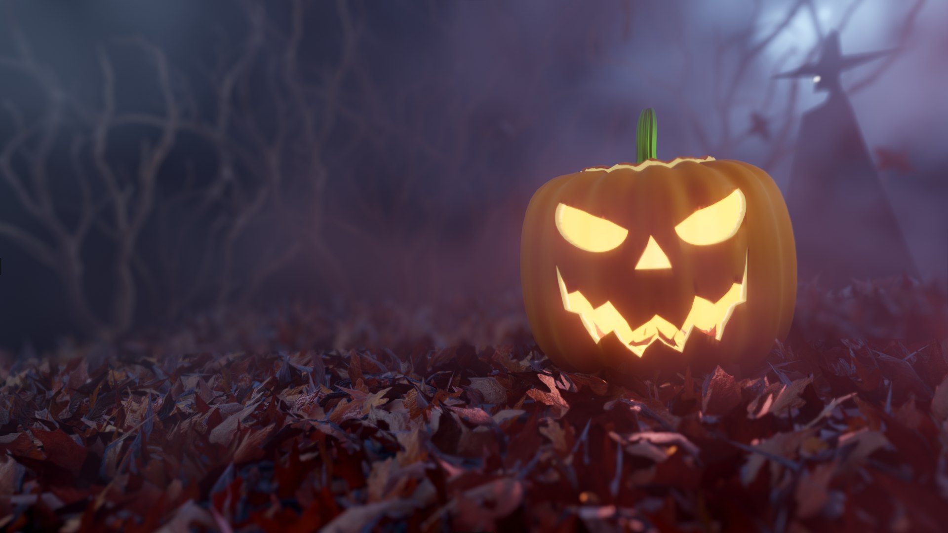 3D Model Halloween Spooky Scene - TurboSquid 1974710