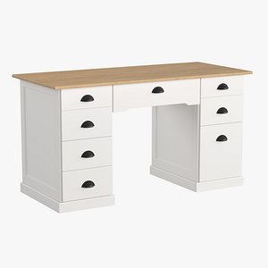Betta writing desk with 8 drawers by La redoute 3D model