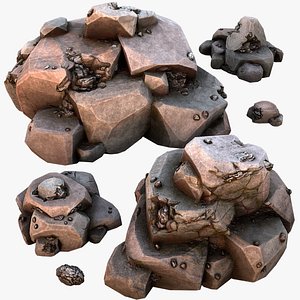Stones and Rocks Iron Ore Mineral model