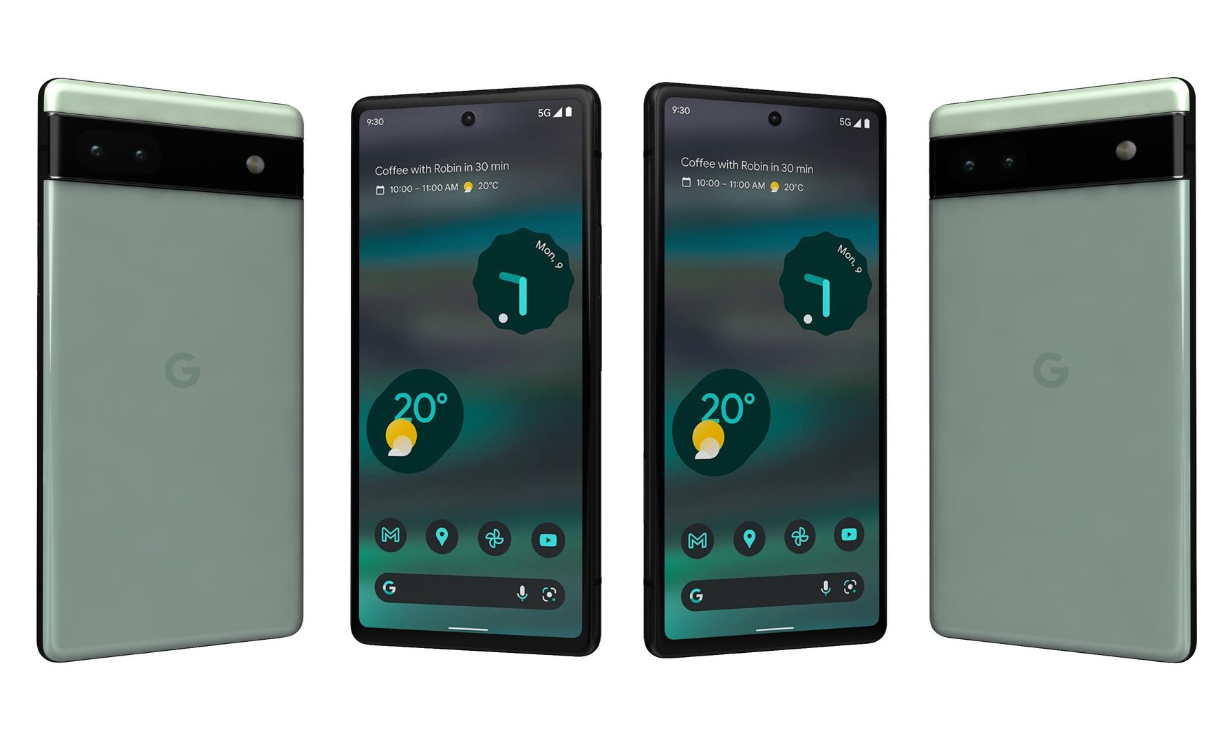 3D Model Google Pixel 6a Sorta Seafoam - TurboSquid 1952170