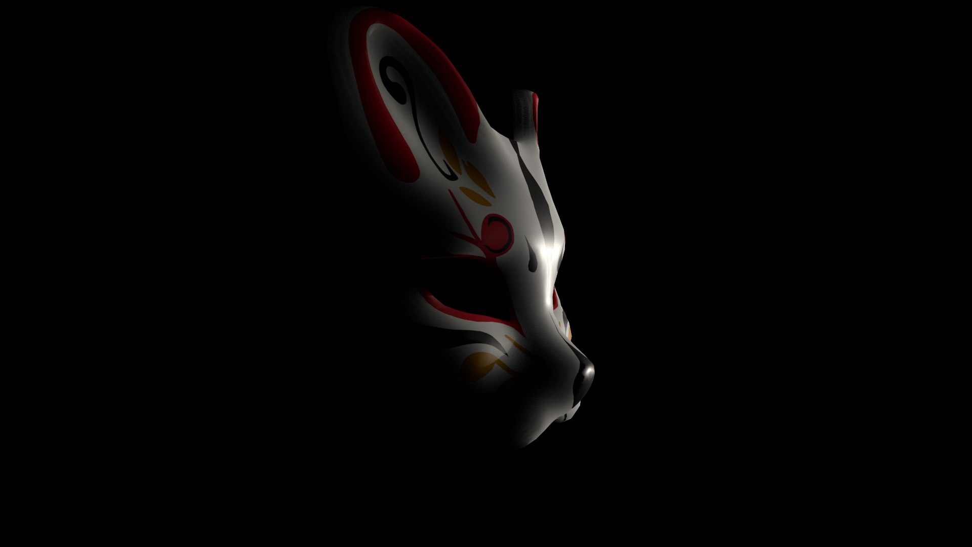 Kitsune Mask Fox 3D - TurboSquid 1683351