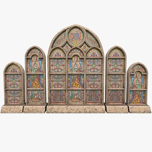 3D model Stained Glass Window Pack