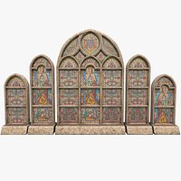 Stained Glass Window Pack Church Medieval Temple