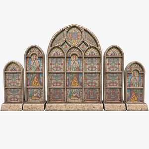 Stained Glass Window Pack Church Medieval Temple