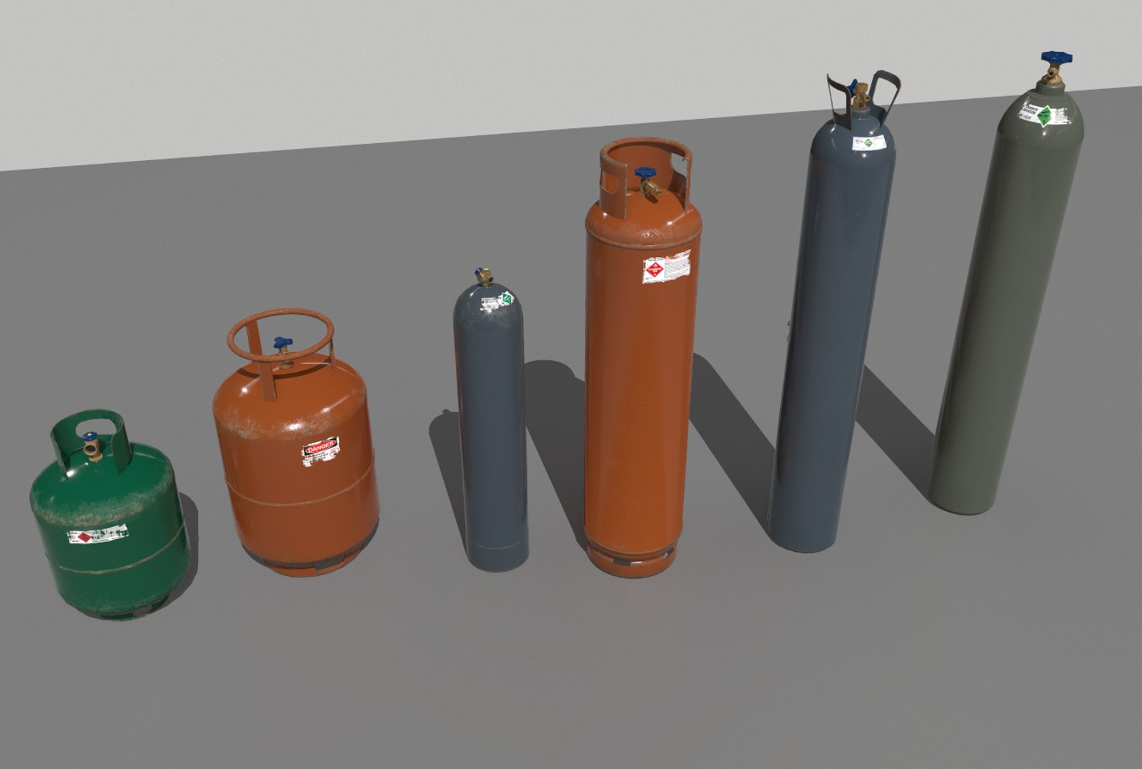 Pack Industrial Gas Container 3D - TurboSquid 1543063