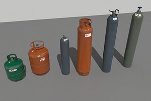 pack industrial gas container 3D
