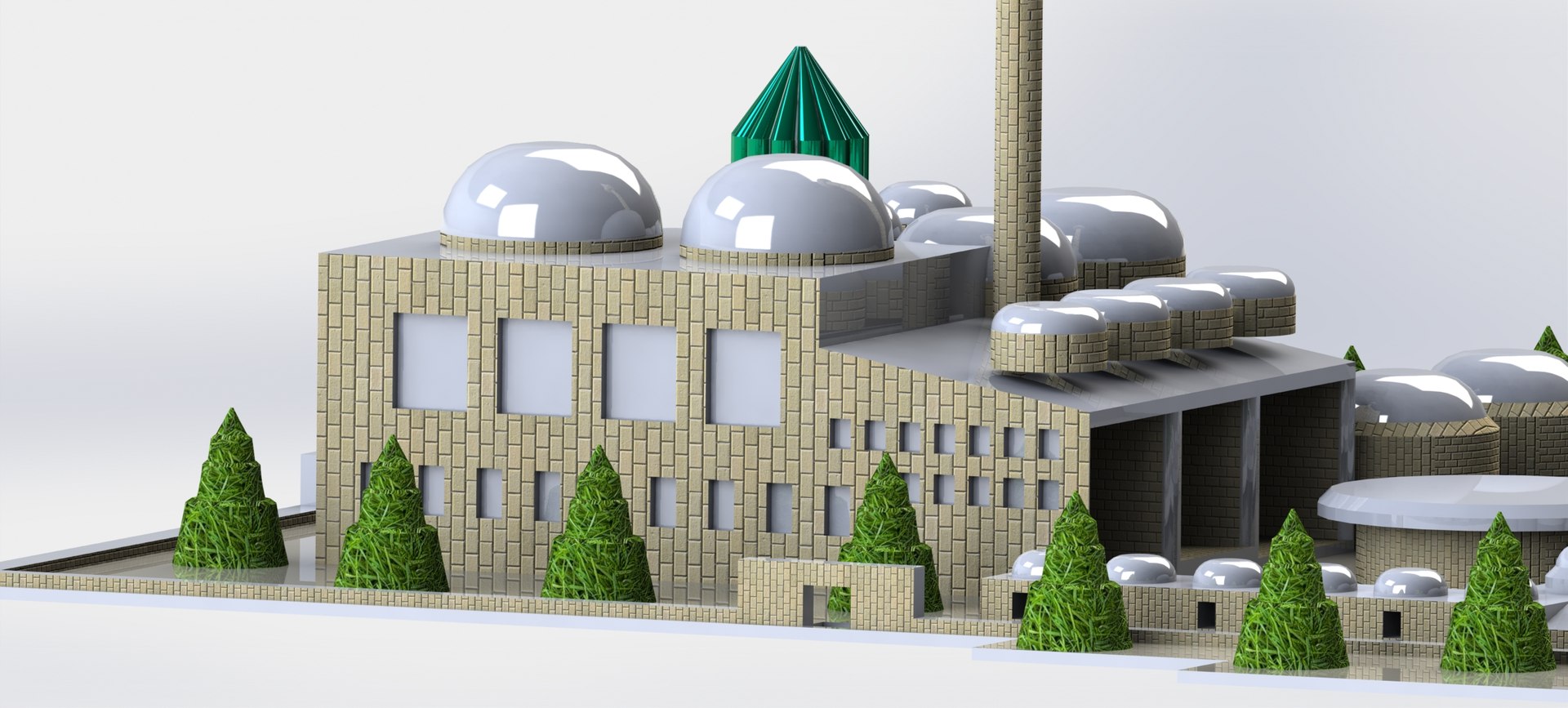 Mevlana Rumi Mosque Museleum Building 3D Model - TurboSquid 1799715