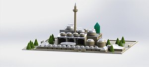 mevlana rumi mosque museleum building 3D model