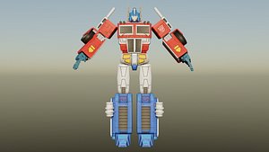 3D Optimus Prime Gen 1 Rigged model