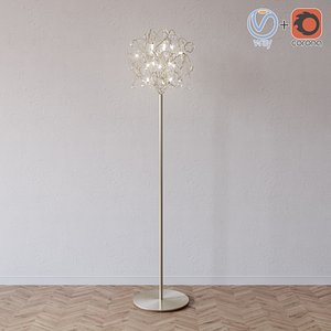3d model floor lamp dimanond ball