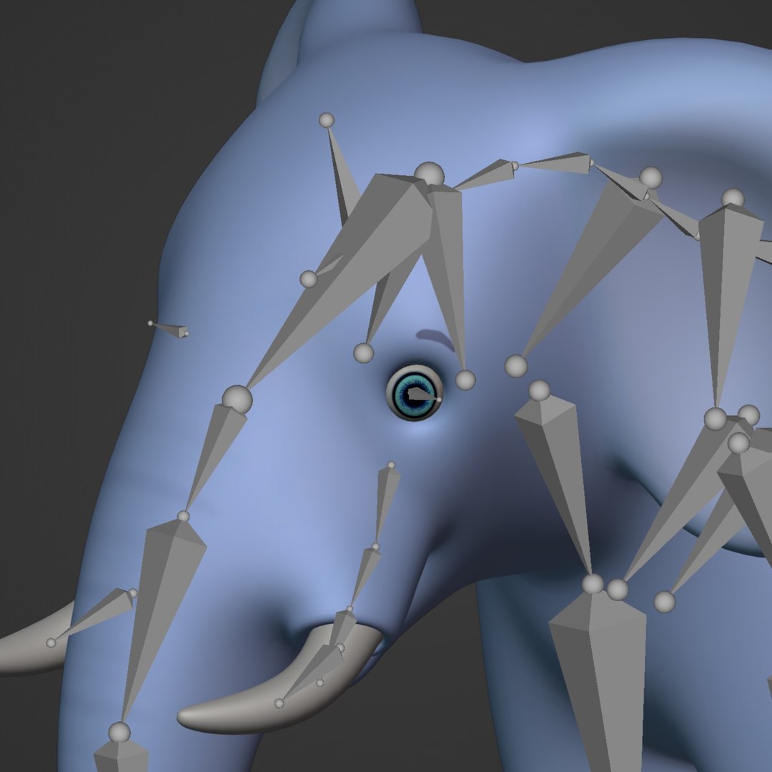 3D Cartoon Elephant With FK And IK Rigging Model - TurboSquid 1927677