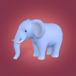 Cartoon Elephant with FK and IK Rigging