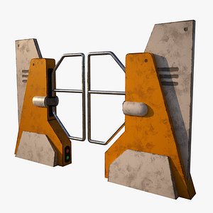 old turnstile post-apocalyptic 3D model