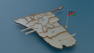 3D namibia provinces state model