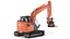Hitachi zx135-7 avec bras personnalisé