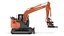 Hitachi zx135-7 avec bras personnalisé