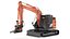 Hitachi zx135-7 avec bras personnalisé